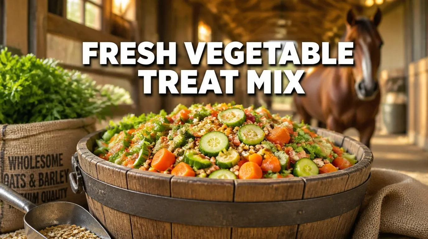 Fresh vegetables for horses